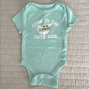 Star Wars Green Bodysuit Soft Cotton Graphic Print